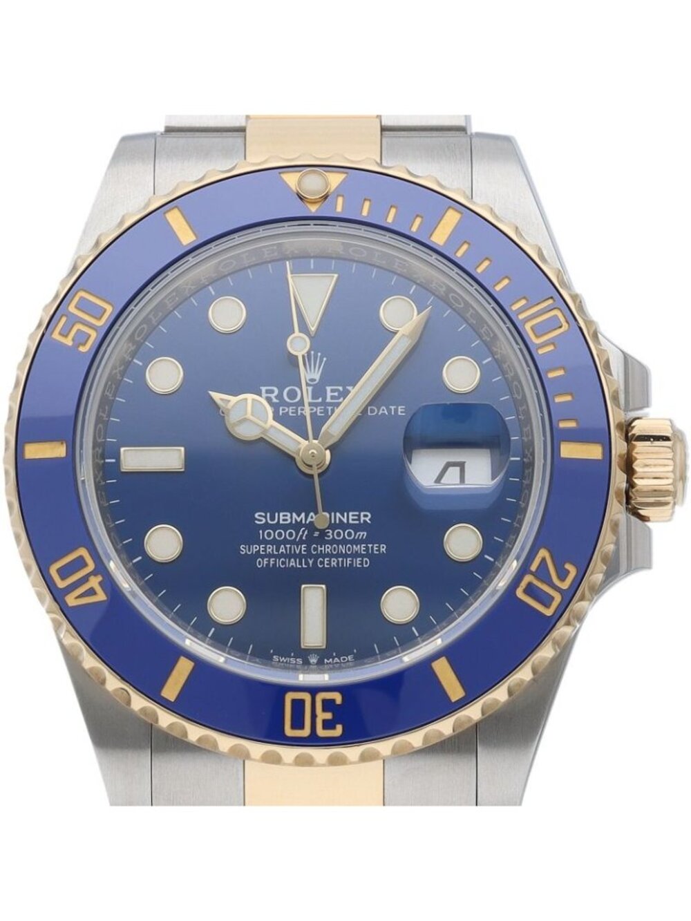 Rolex Submariner Date Watch Blue SS